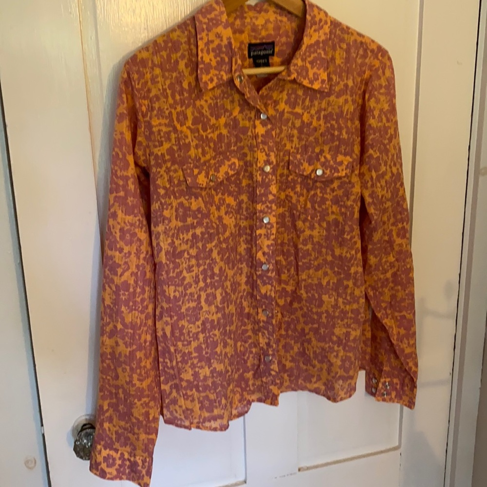 Patagonia Rhythm snap front blouse Size  large